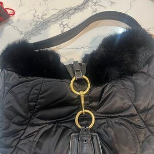 Vintage Coach Black Quilted Bag